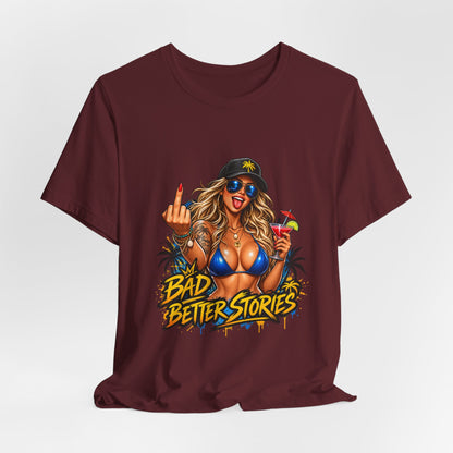Bad Decisions, Better Stories — Beach Pinup Graphic Tee