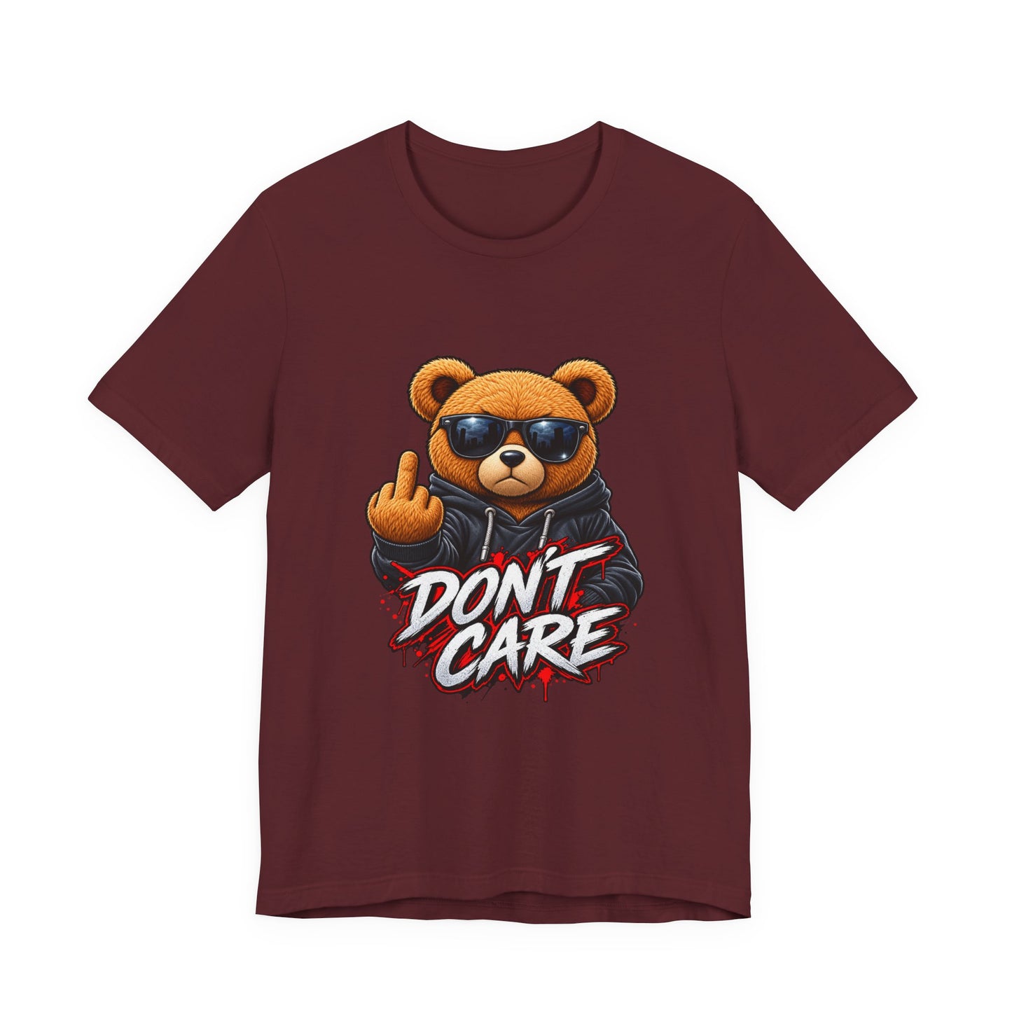 T-Shirt — 'Don't Care' Bear Graphic Tee