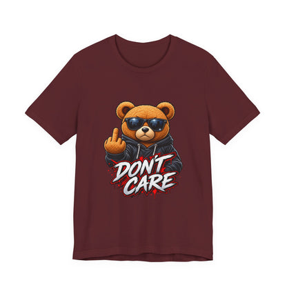 T-Shirt — 'Don't Care' Bear Graphic Tee