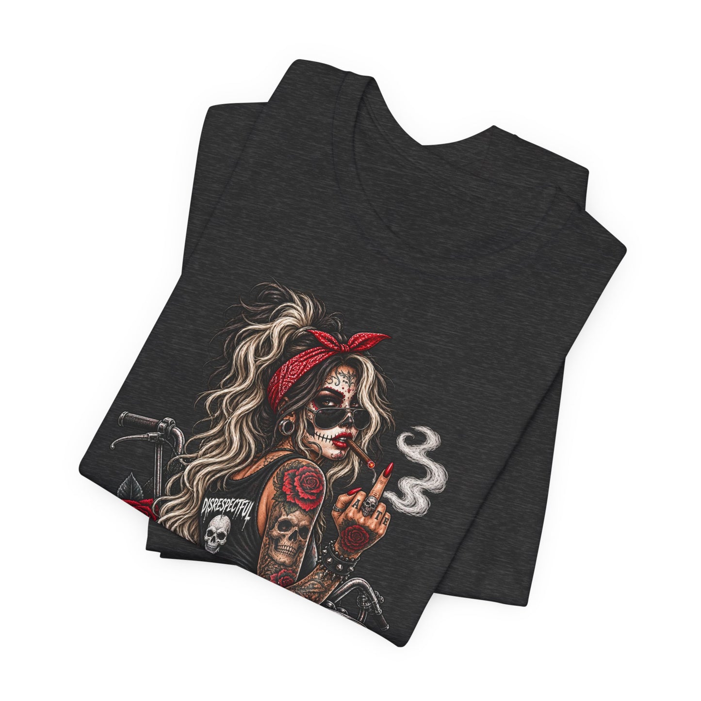 Disrespectful Apparel Skull Pin-Up Tee