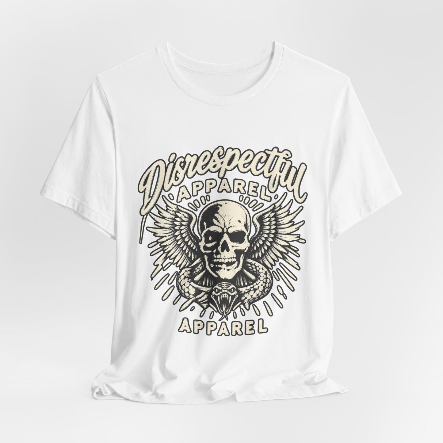 Skull & Wings Tee — "Disrespectful Apparel" Graphic T‑Shirt