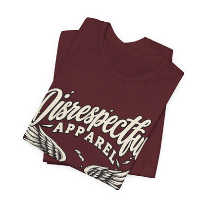 Disrespectful Apparel Eagle Graphic Tee — Vintage Script Logo T-Shirt