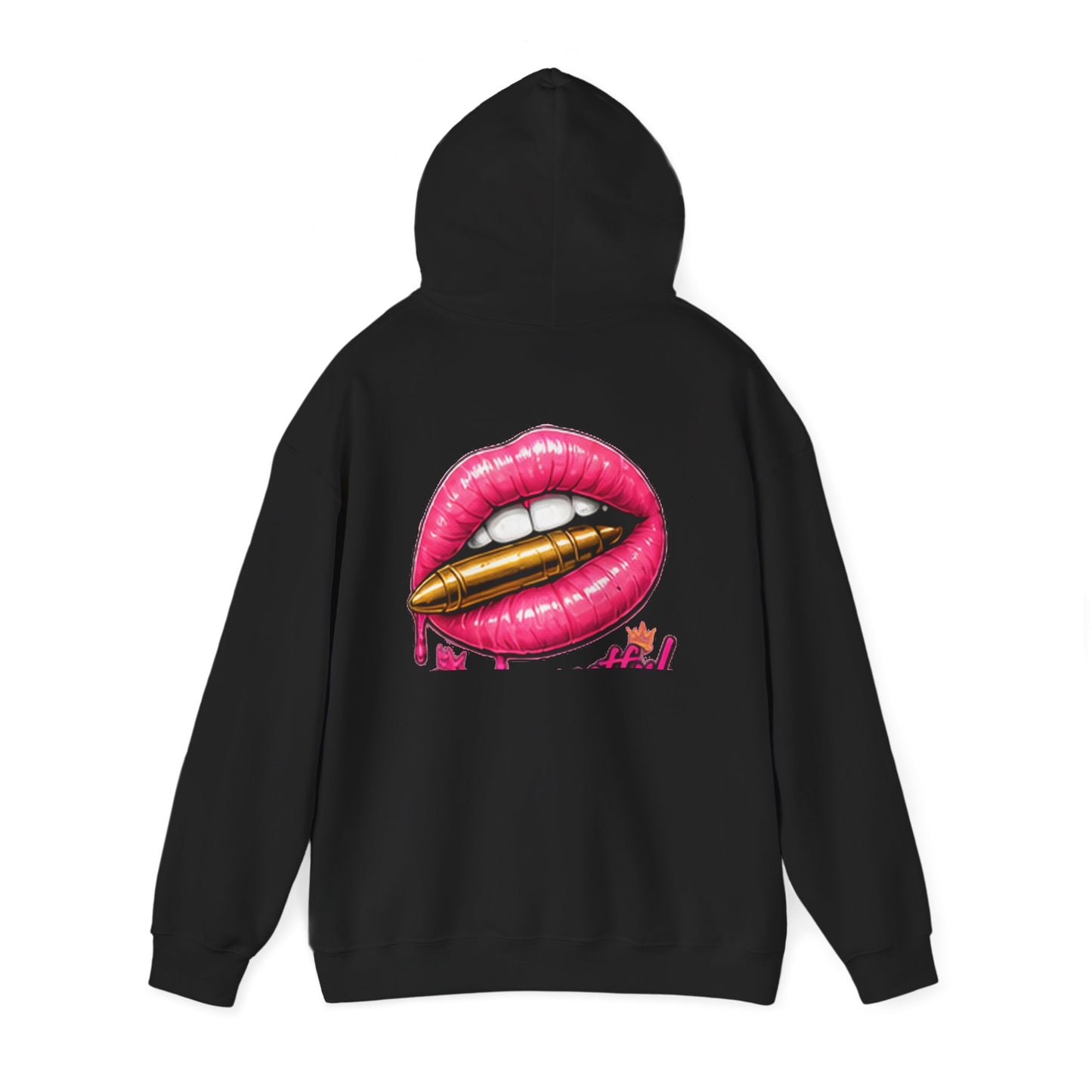 Kiss Kiss Bang Bang — Back-Print Graphic Hoodie