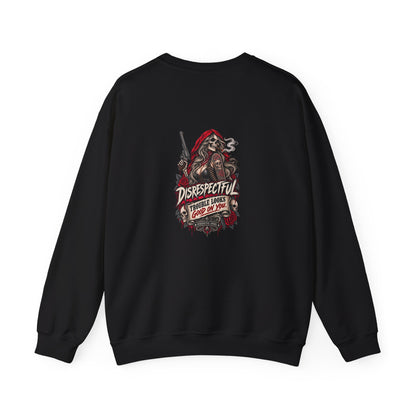 Trouble Looks Good On You — Pin-Up — Back-Print Graphic Crewneck