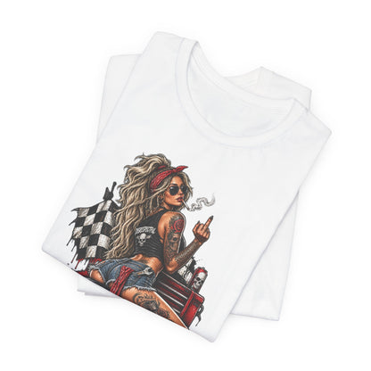 Disrespectful Apparel Biker Girl Graphic Tee