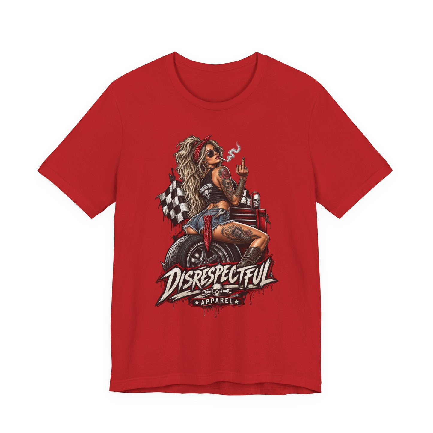 Disrespectful Apparel Biker Girl Graphic Tee
