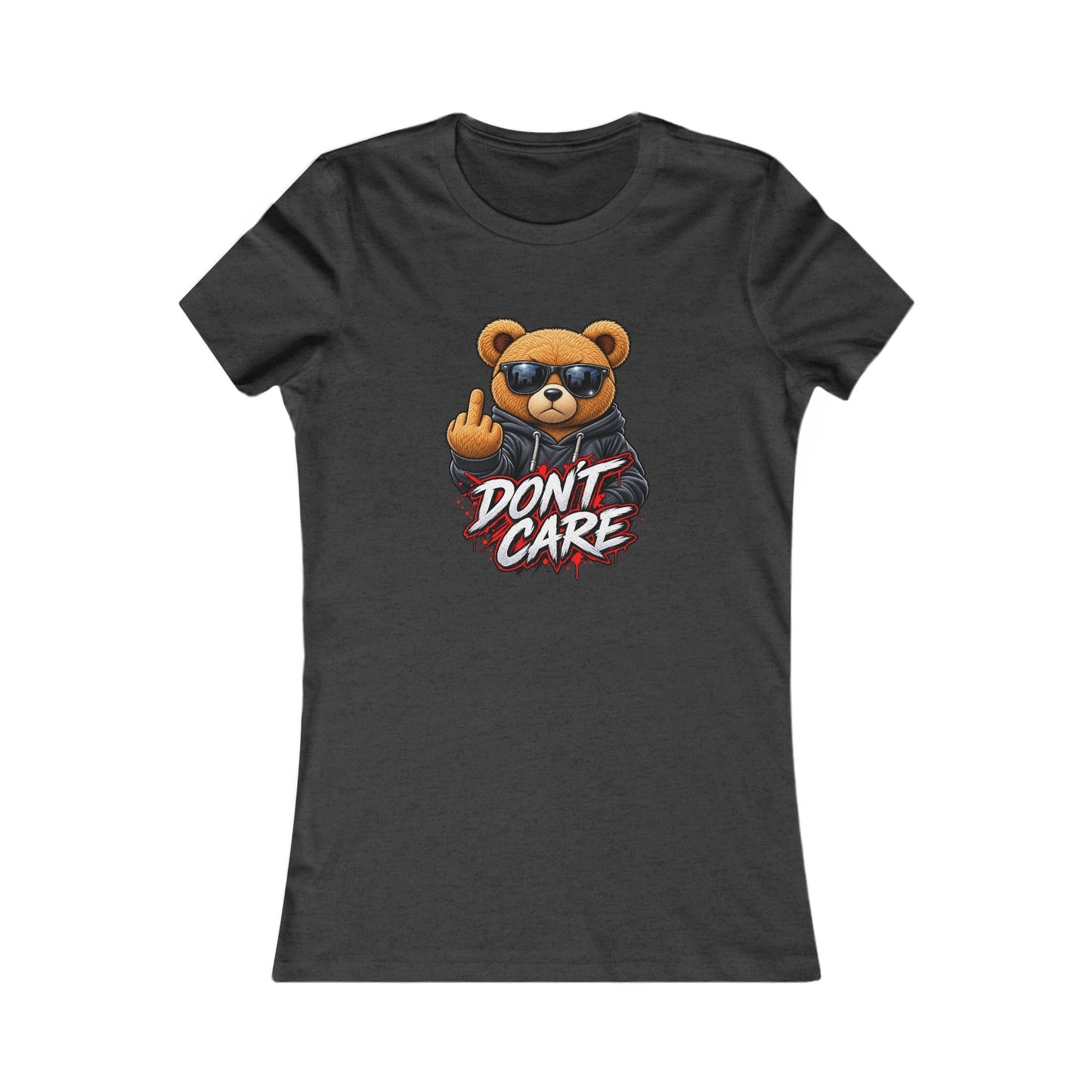 'Don't Care' Bear — Women's Favorite Graphic Tee