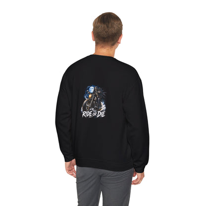 Ride or Die Motorcycle — Back-Print Graphic Crewneck