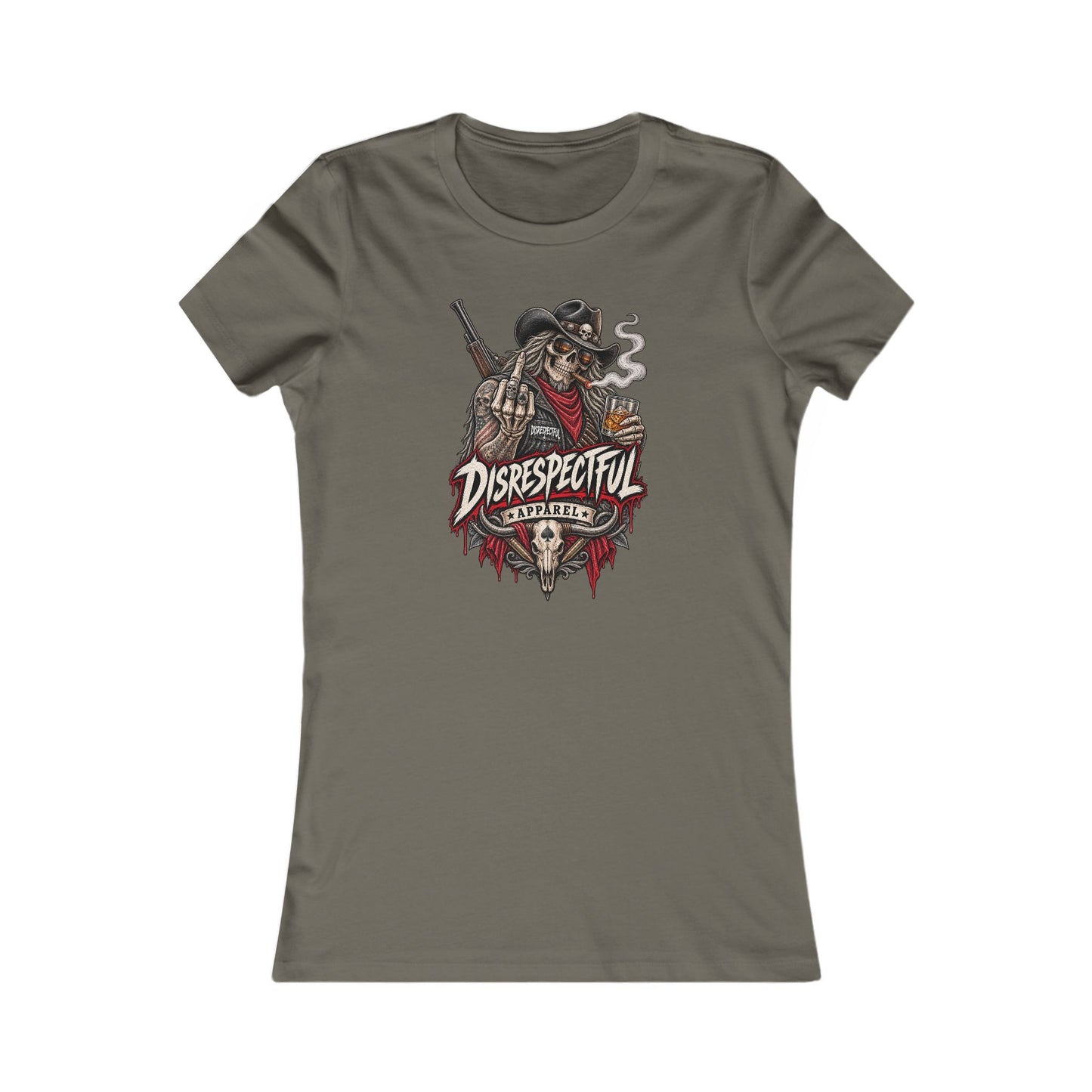 Disrespectful Apparel Cowboy Skeleton — Women's Favorite Graphic Tee