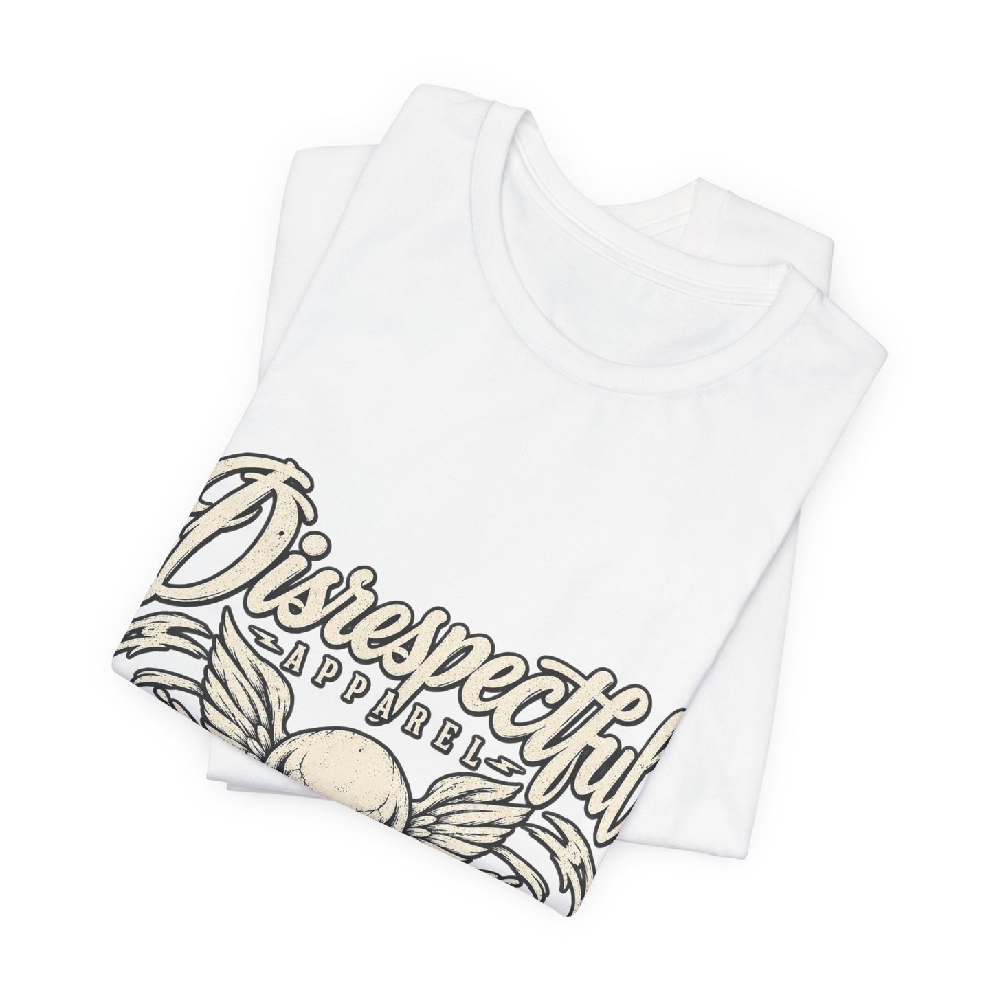 Disrespectful Apparel Skull Tee - Vintage Winged Skull Graphic Shirt