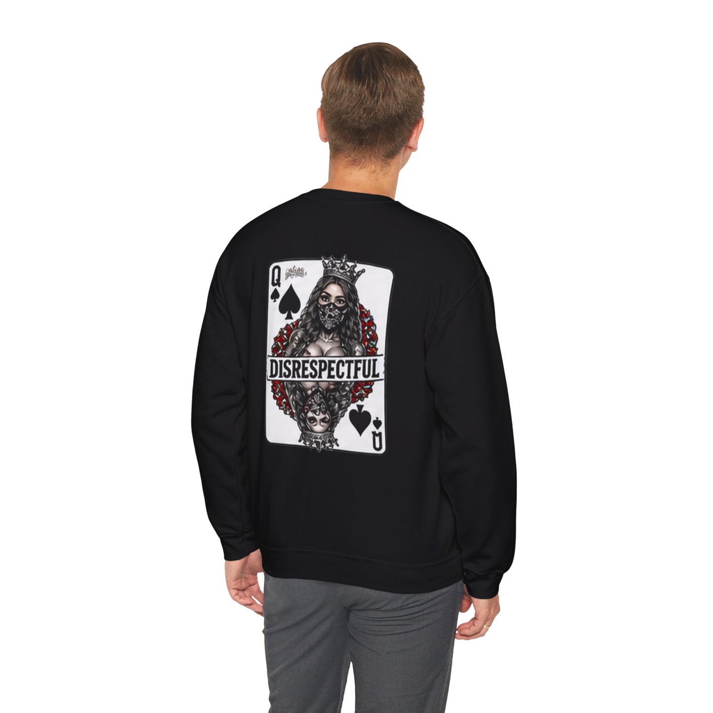 Queen of Spades — Disrespectful — Back-Print Graphic Crewneck