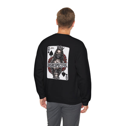 Queen of Spades — Disrespectful — Back-Print Graphic Crewneck