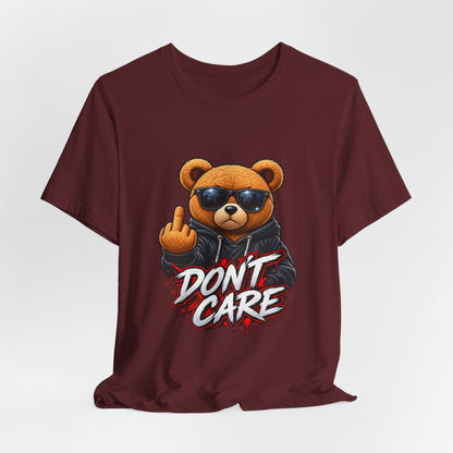 T-Shirt — 'Don't Care' Bear Graphic Tee