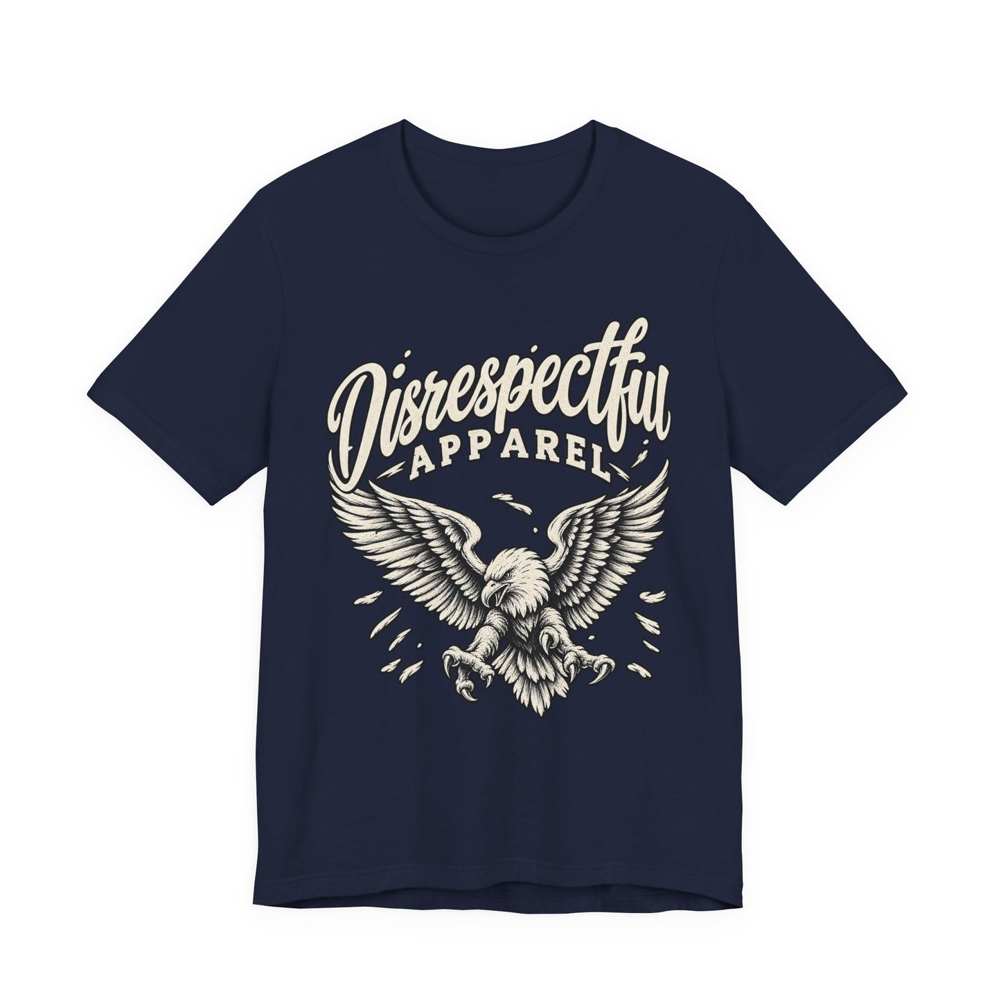 Disrespectful Apparel Eagle Graphic Tee — Vintage Script Logo T-Shirt