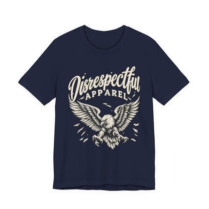 Disrespectful Apparel Eagle Graphic Tee — Vintage Script Logo T-Shirt