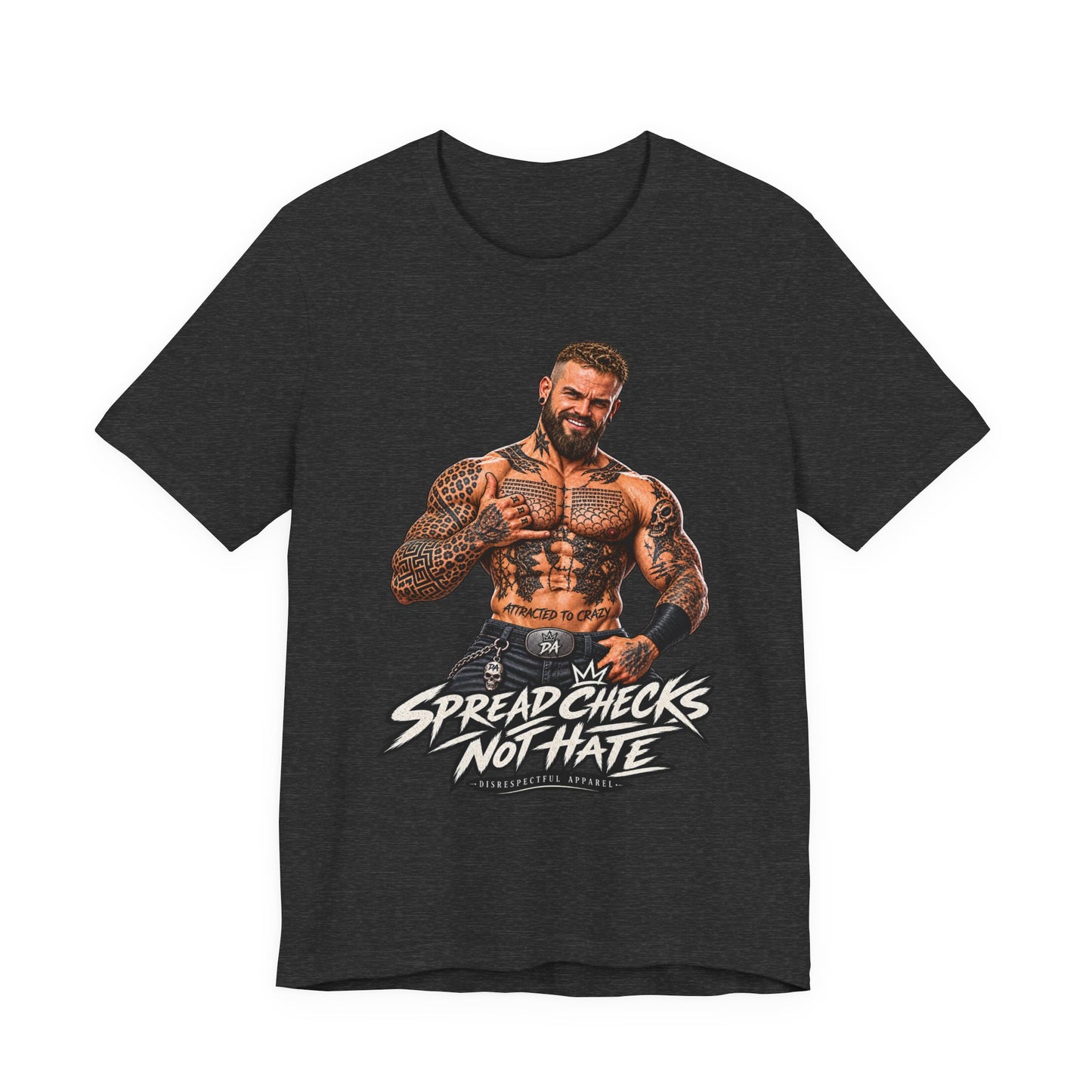 Spread Cheeks Not Hate — Tattooed Biker Graphic Tee