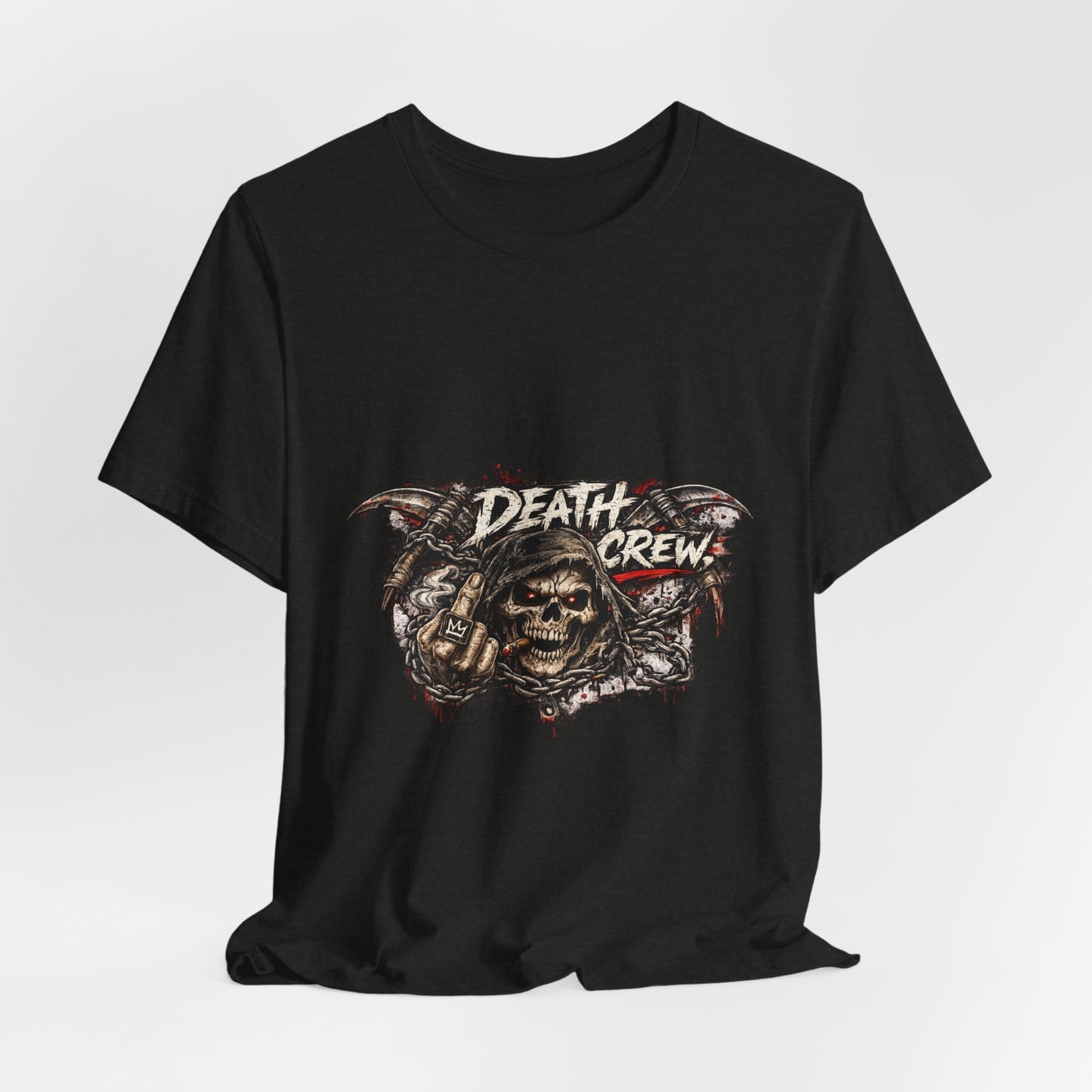 Death Crew Skull Graphic Tee — Vintage Biker Rock T-Shirt