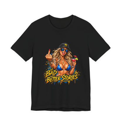 Bad Decisions, Better Stories — Beach Pinup Graphic Tee