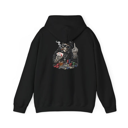 Skull Poker — Back-Print Graphic Hoodie