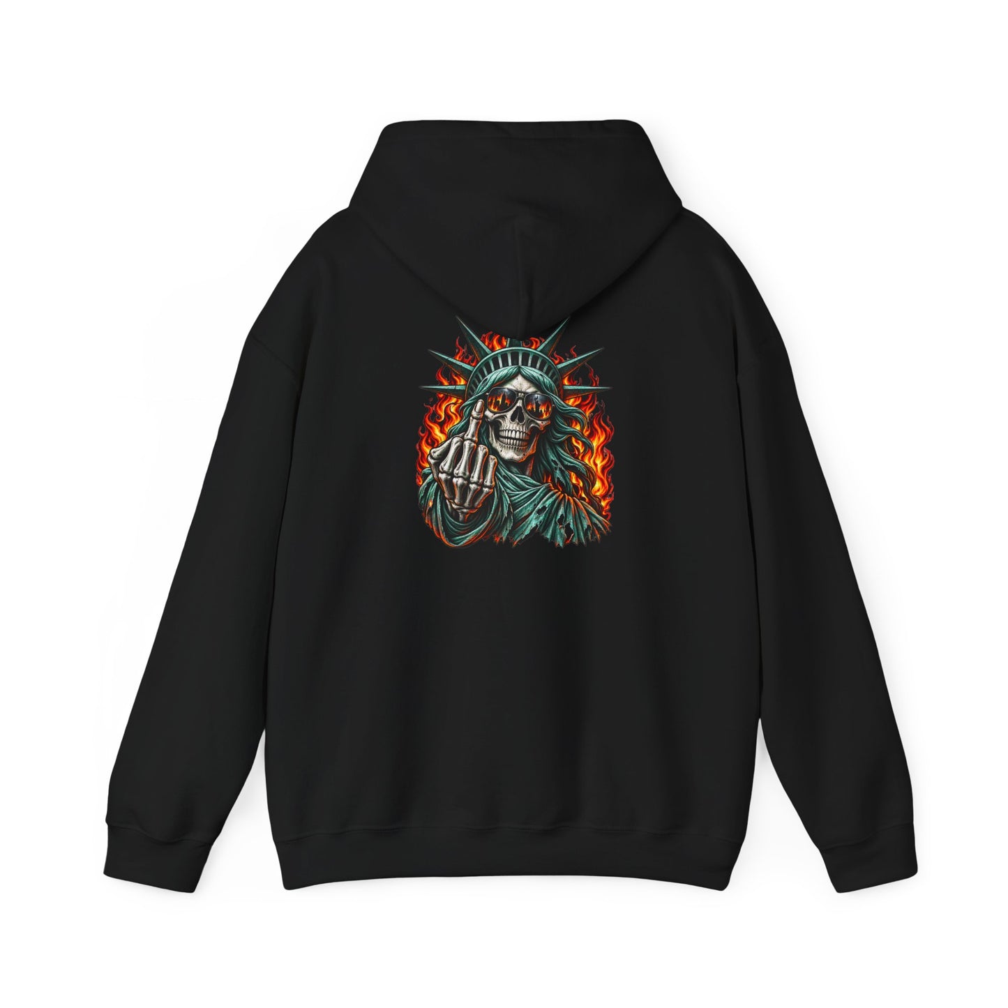 Skull Liberty — Back-Print Graphic Hoodie