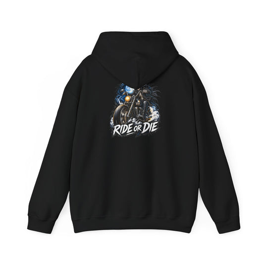 Ride or Die Motorcycle — Back-Print Graphic Hoodie
