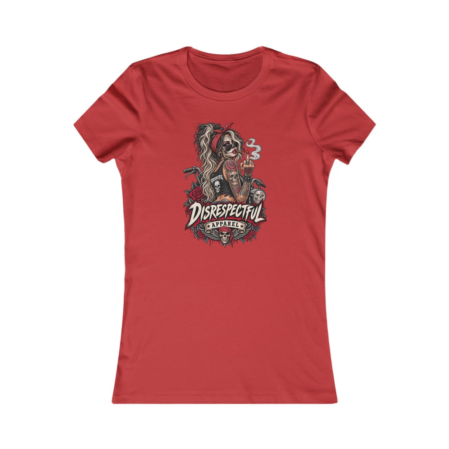 Disrespectful Apparel Skull Pin-Up — Women's Favorite Graphic Tee