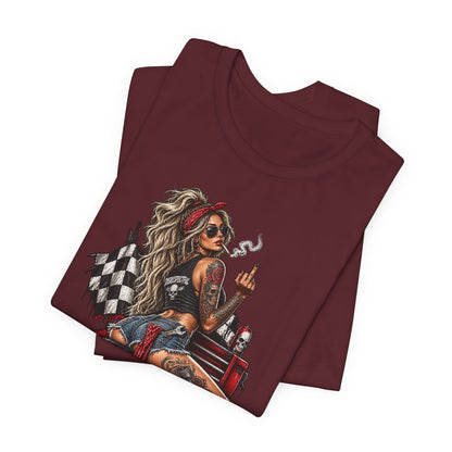 Disrespectful Apparel Biker Girl Graphic Tee