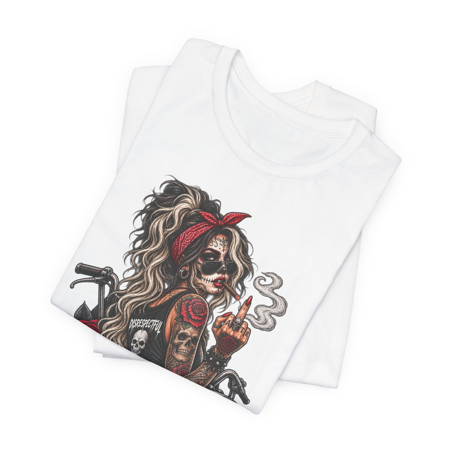Disrespectful Apparel Skull Pin-Up Tee