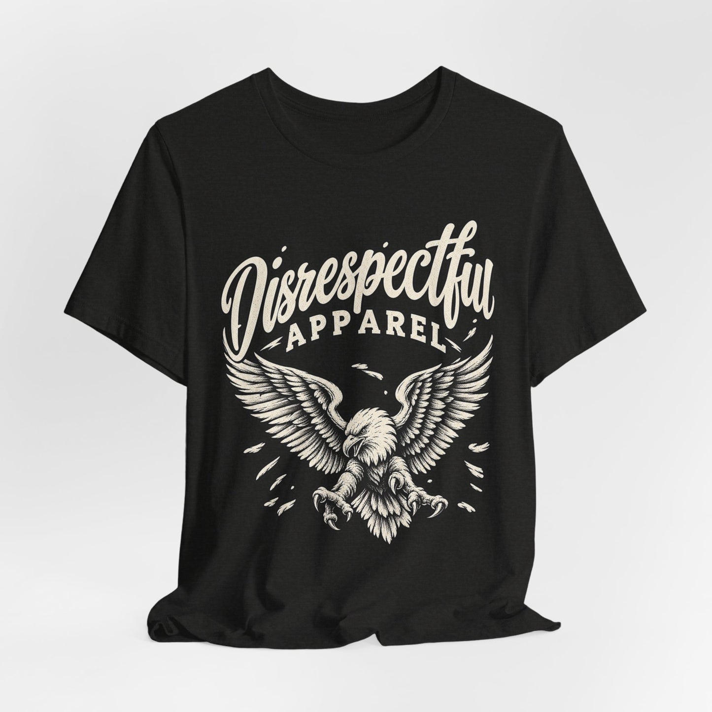Disrespectful Apparel Eagle Graphic Tee — Vintage Script Logo T-Shirt