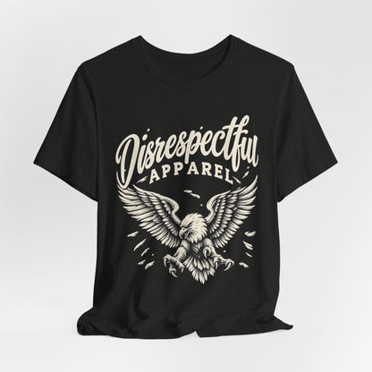 Disrespectful Apparel Eagle Graphic Tee — Vintage Script Logo T-Shirt