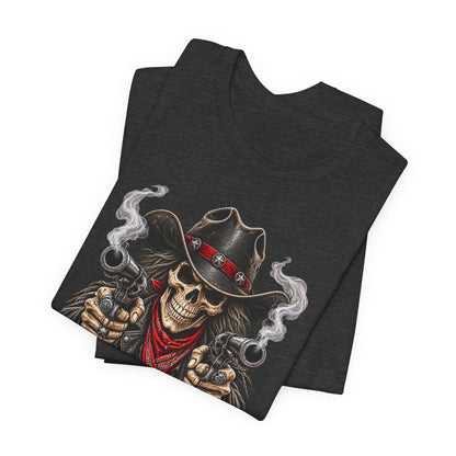 Skull Cowboy Tee — "Disrespectful Apparel" Western Graphic T-Shirt