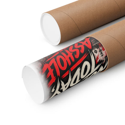 Not Today, Asshole — Biker Girl Horizontal Matte Poster