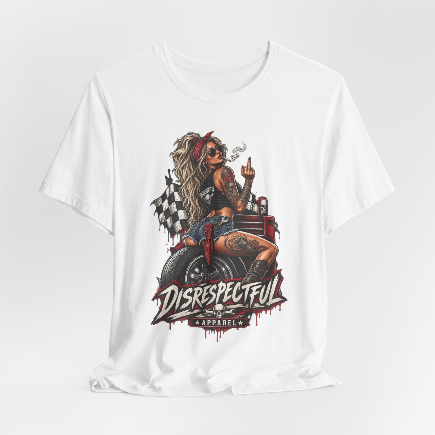 Disrespectful Apparel Biker Girl Graphic Tee