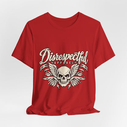 Disrespectful Apparel Skull Tee - Vintage Winged Skull Graphic Shirt