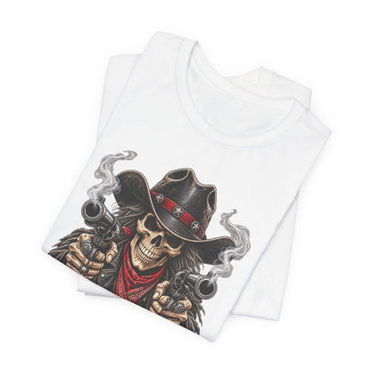Skull Cowboy Tee — "Disrespectful Apparel" Western Graphic T-Shirt