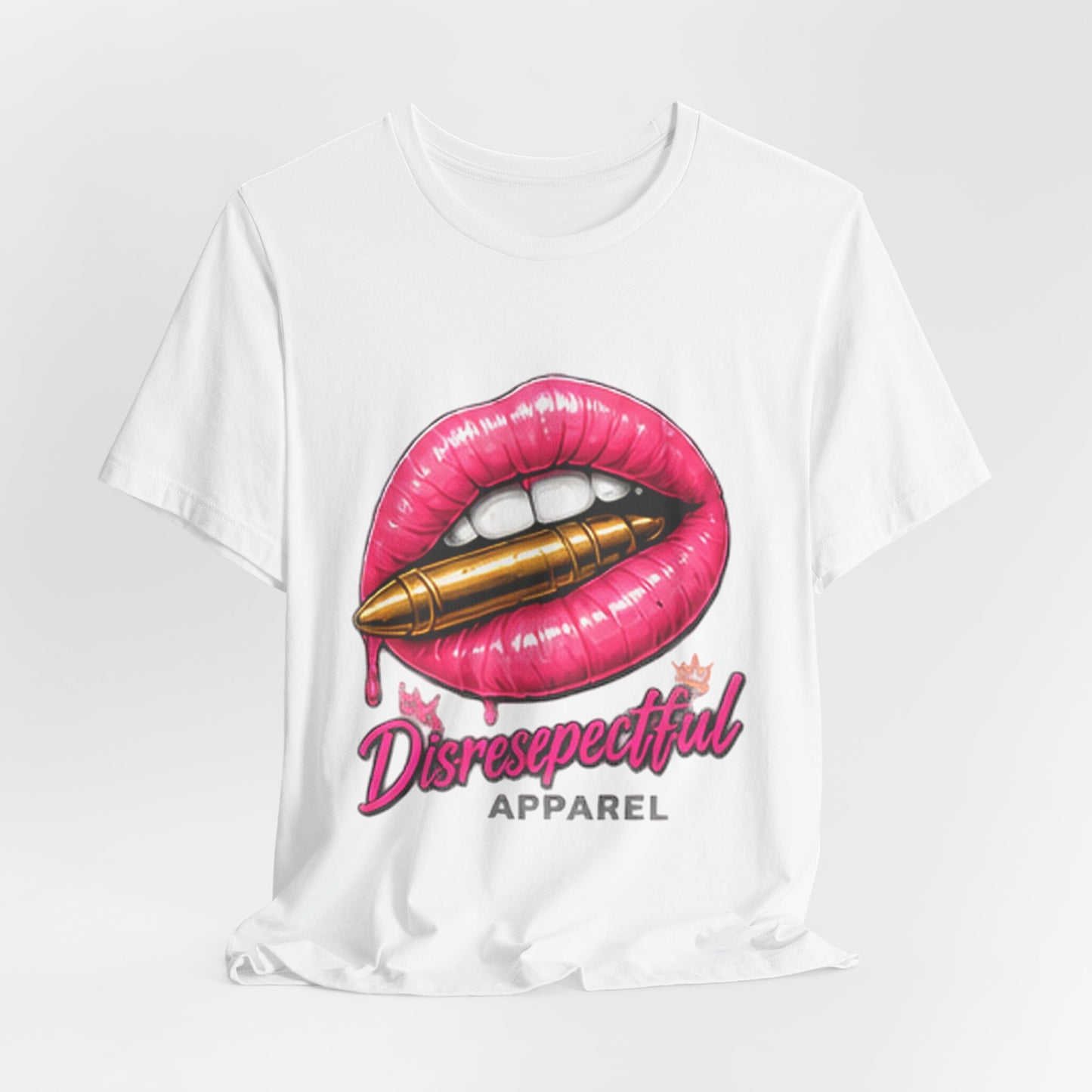 Kiss Kiss Bang Bang — Pink Lip & Bullet Graphic Tee