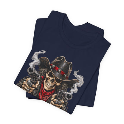 Skull Cowboy Tee — "Disrespectful Apparel" Western Graphic T-Shirt