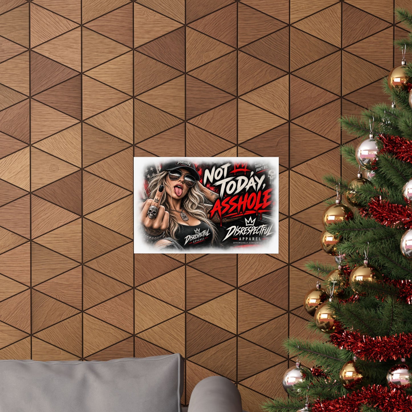 Not Today, Asshole — Horizontal Matte Poster