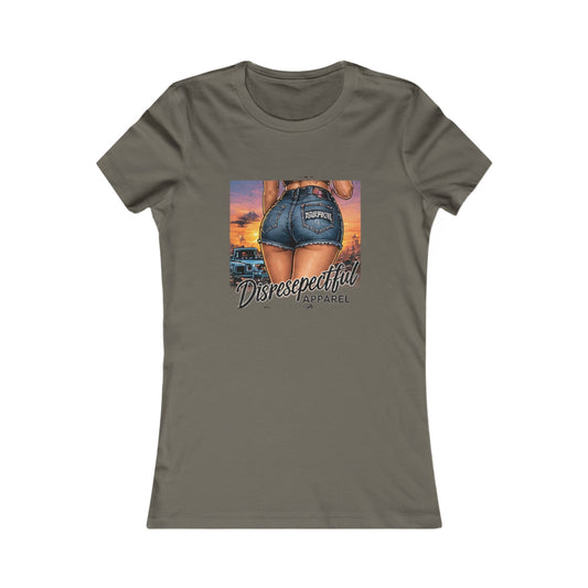 Sunset Denim Pin-Up — Women's Favorite Graphic Tee