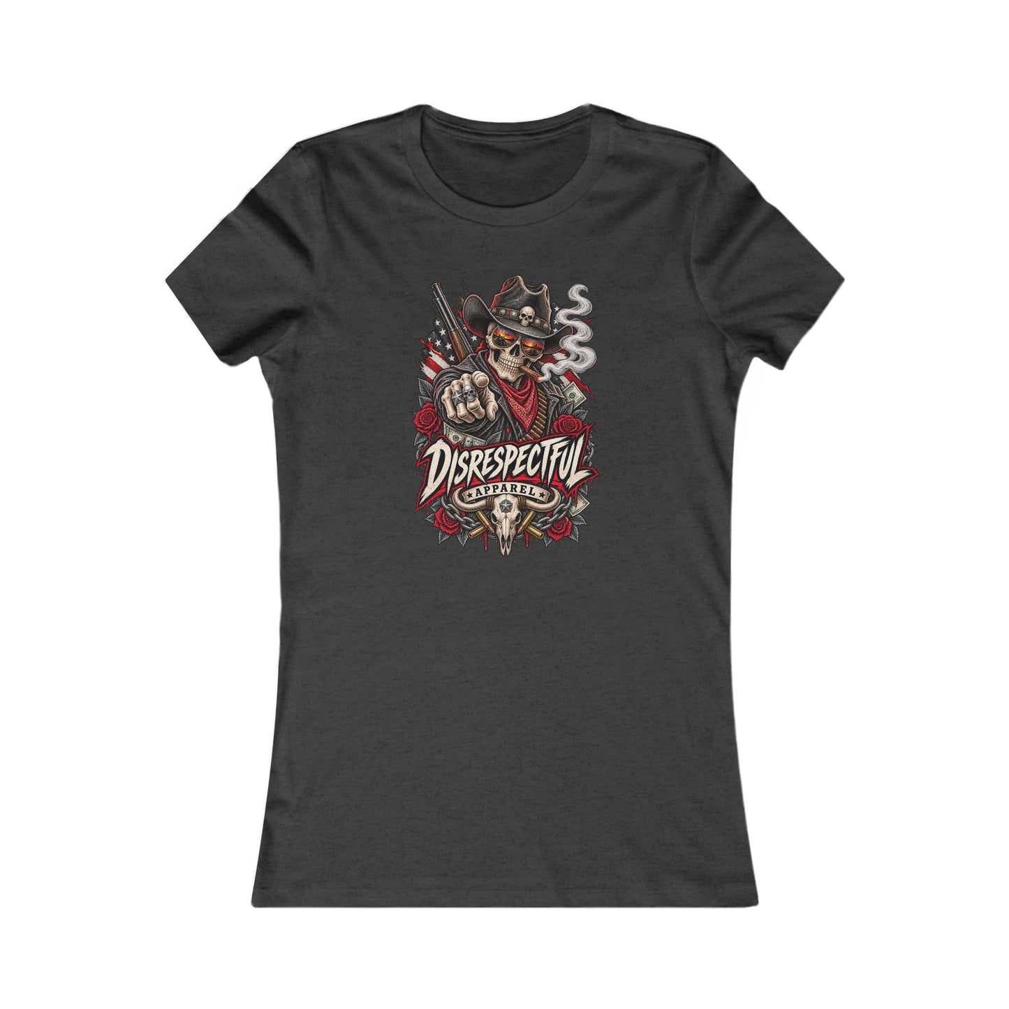 Disrespectful Apparel Skull Cowboy — Women's Favorite Graphic Tee