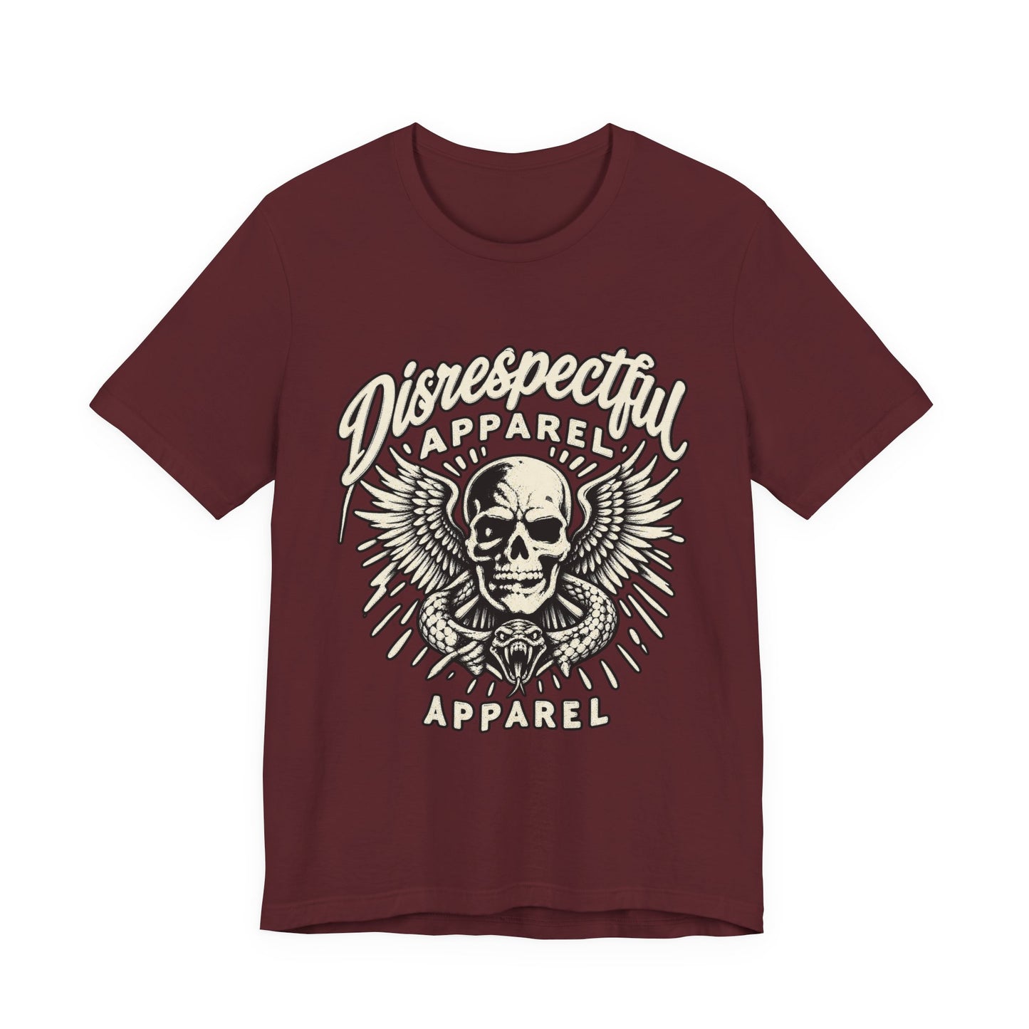 Skull & Wings Tee — "Disrespectful Apparel" Graphic T‑Shirt