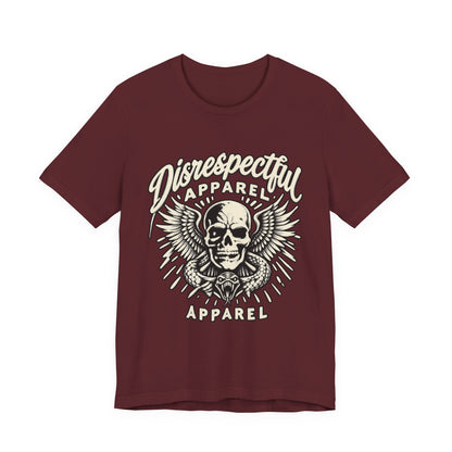 Skull & Wings Tee — "Disrespectful Apparel" Graphic T‑Shirt