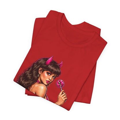 Devil Girl Lollipop — Pin-Up Graphic Tee