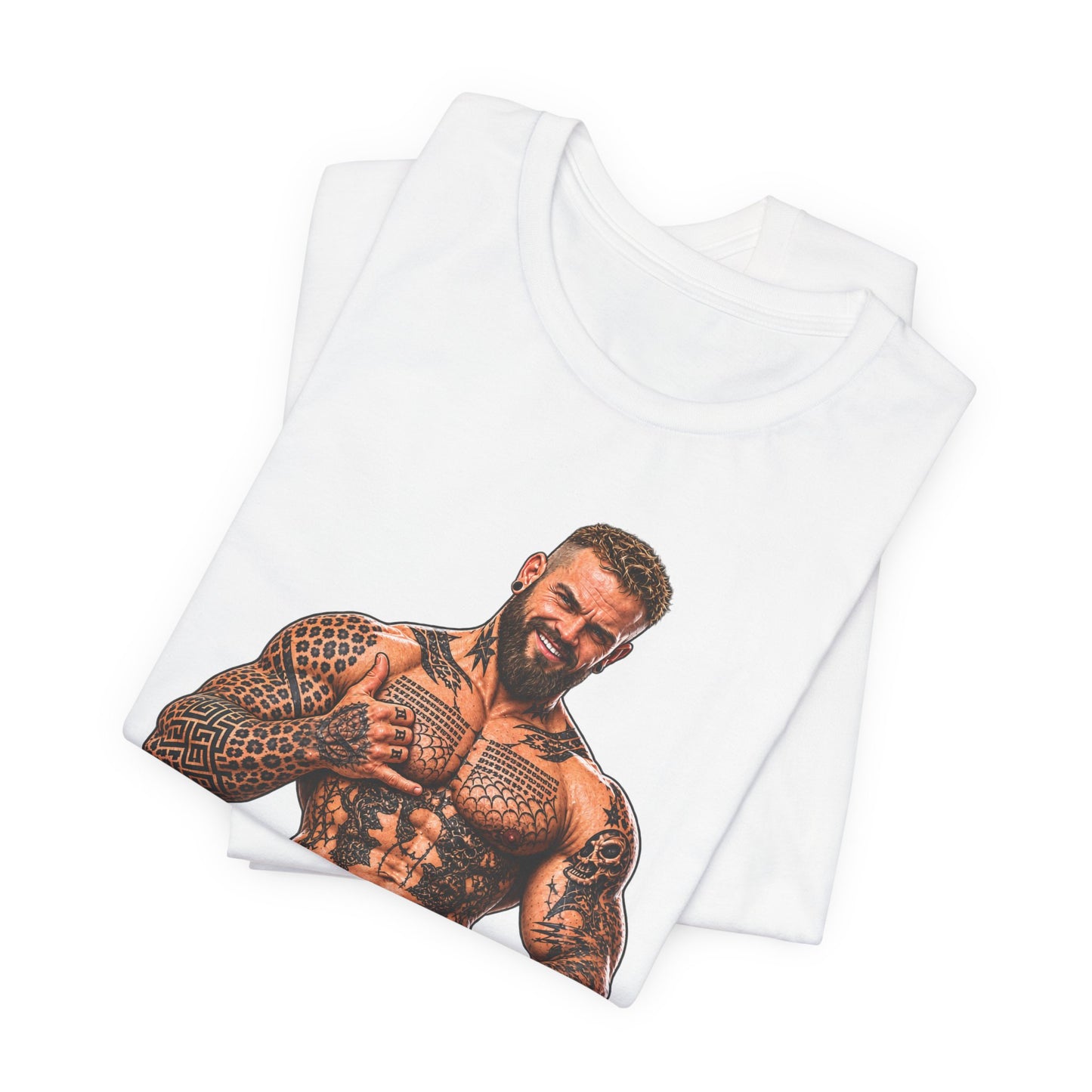 Spread Cheeks Not Hate — Tattooed Biker Graphic Tee