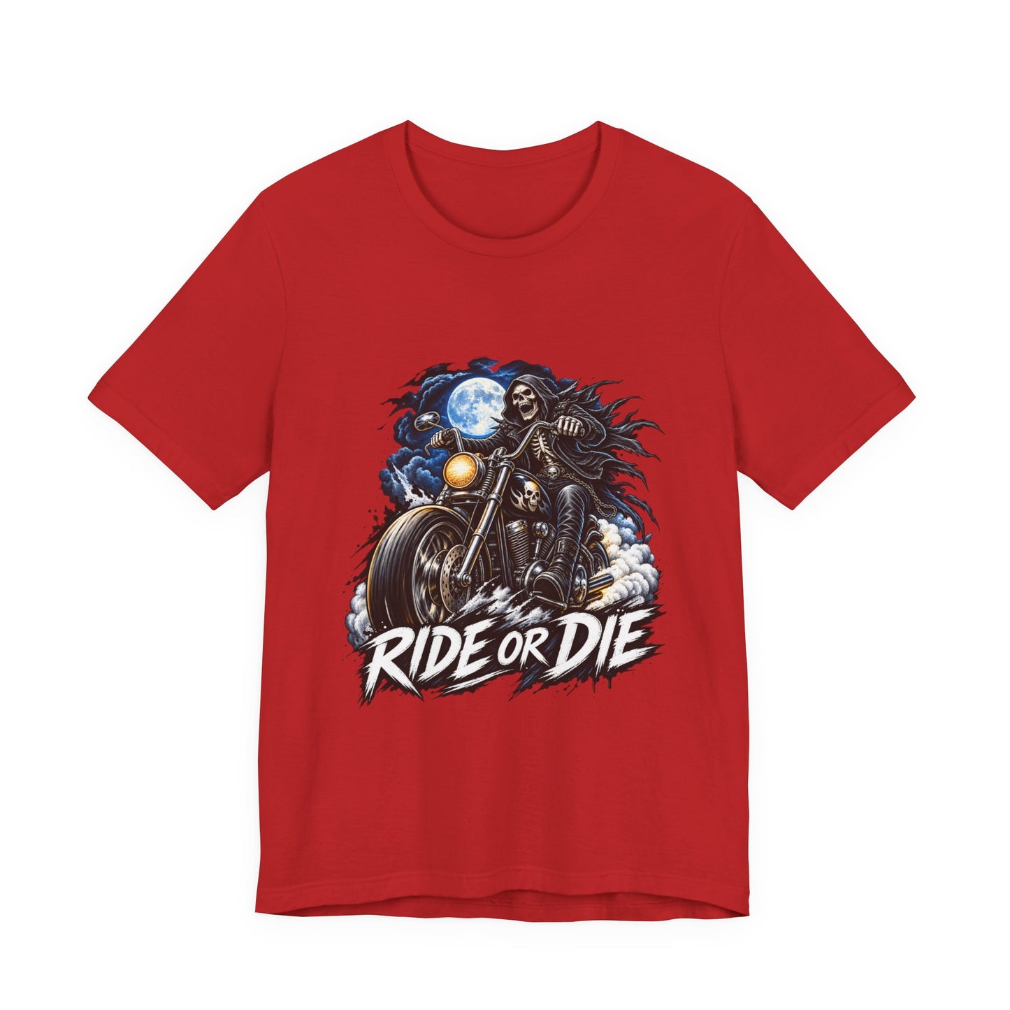 Ride or Die Motorcycle Tee — Biker Skull Rider Graphic Shirt