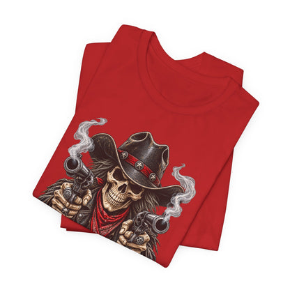 Skull Cowboy Tee — "Disrespectful Apparel" Western Graphic T-Shirt