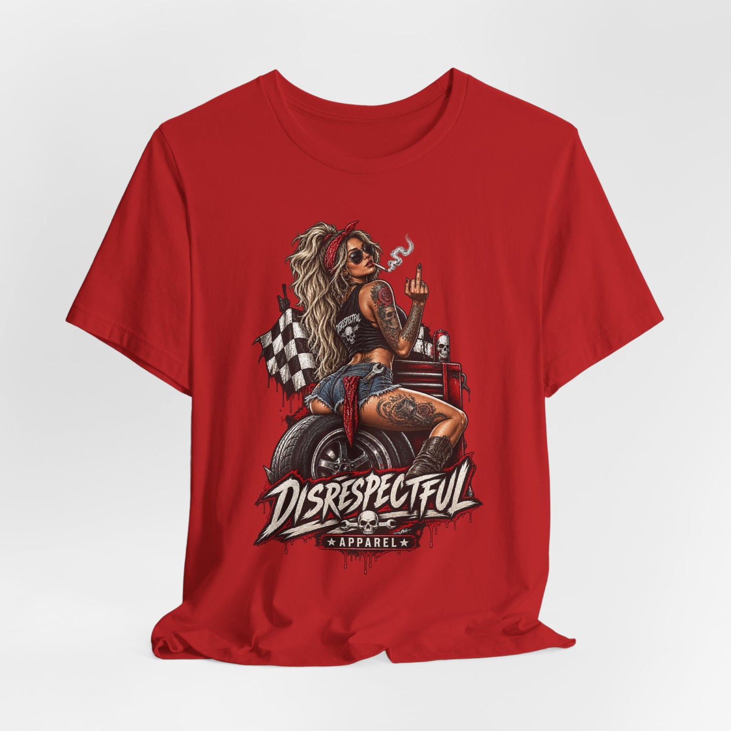 Disrespectful Apparel Biker Girl Graphic Tee
