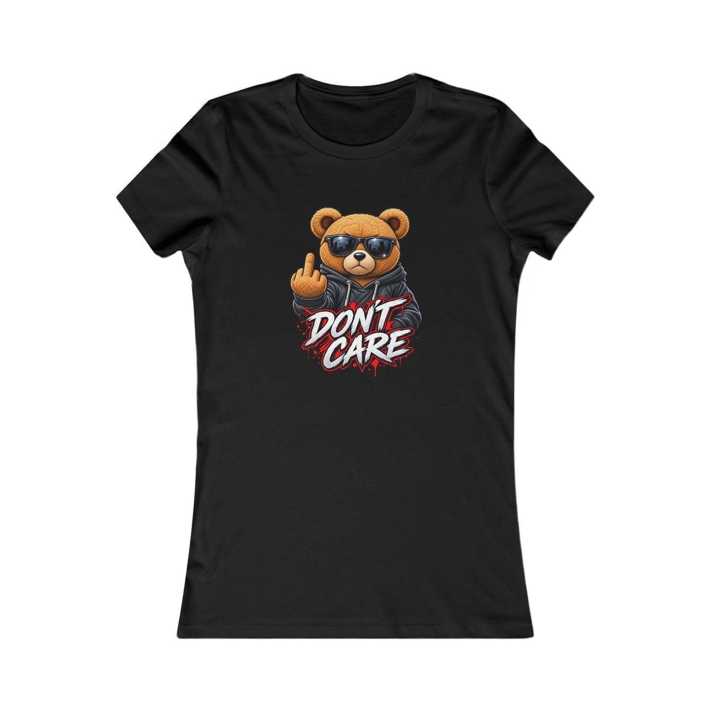 'Don't Care' Bear — Women's Favorite Graphic Tee