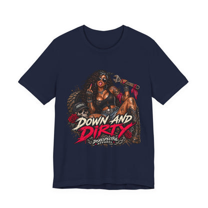 Down and Dirty — Mechanic Pin-Up Graphic Tee