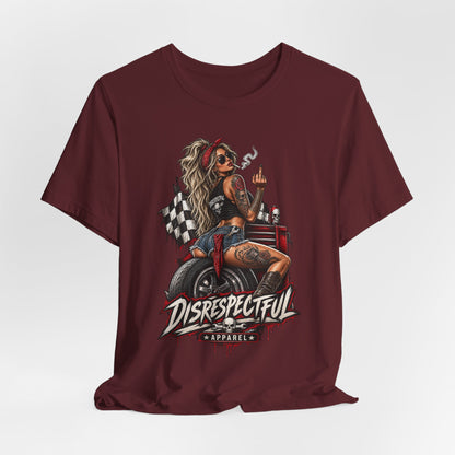 Disrespectful Apparel Biker Girl Graphic Tee